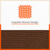 AKIRA Jute Cushion Covers For Home | Bronze (Set of 3 - 16 x 16 Inches)